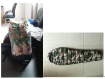 軍用迷彩羽絨睡袋（低檔）媽咪款