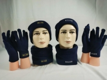 警用冬季帽子圍脖手套三件套